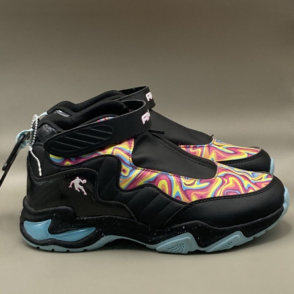 AND1 Little Boys' Shoes Sz 4 Hi-Top Zip Athletic Sneakers color MULTICOLOR NEW - Picture 3 of 6